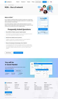 Run of a network advertising is an advertising strategy. The product is promoted across a whole internet network instead of just on one page.