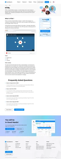 HTML, also known as hypertext markup language, determines how text and images will appear on a website. See the article for more information.