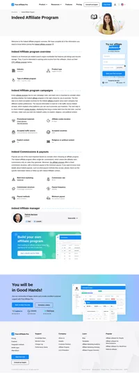Learn about the Indeed Affiliate Program's key details, campaign restrictions, rules, commissions, and more before you join.