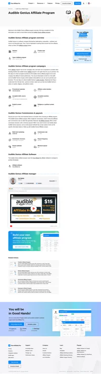 Learn about the Audible Genius Affiliate Program's key details, campaign restrictions, rules, commissions, and more before you join.