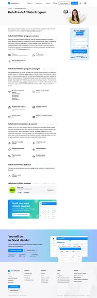 Learn about the HelloFresh Affiliate Program's key details, campaign restrictions, rules, commissions, and more before you join.