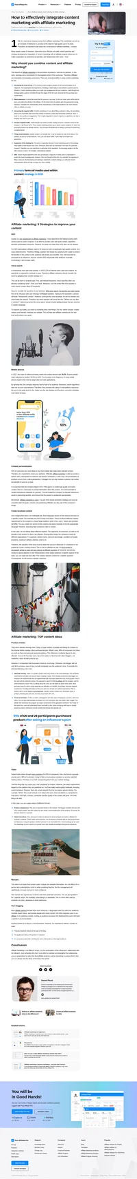 Discover why you should integrate content marketing and affiliate marketing & choose an effective strategy to improve your content.