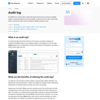 Audit log is a chronological set of records that provides documentary evidence of activities that have been undertaken by affiliate managers.