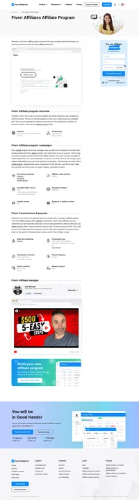 Become familiar with the Fiverr Affiliates Program's key details, campaign restrictions, rules, commissions, and more before you sign up.