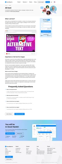 Alt text is similar to anchor text. By adding alt text on your web page, you make better your website’s search engine optimization.
