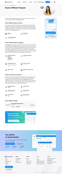 Learn about the Haven Affiliate Program's key details, campaign restrictions, rules, commissions, and more before you join.