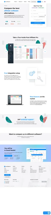 Post Affiliate Pro is an intuitive alternative to other sales tracking software. Check out the core affiliate program features you should have.