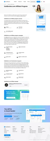 Learn about the GoldBroker.com Affiliate Program's key details, campaign restrictions, rules, commissions, and more before you join.