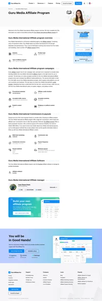 Learn about the Guru Media Affiliate Program 's key details, campaign restrictions, rules, commissions, and more before you join.