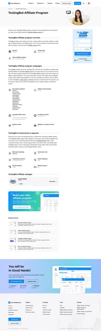 Learn about the TestingBot Affiliate Program's key details, campaign restrictions, rules, commissions, and more before you join.