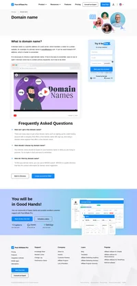Domain name is a specific address of a web server, which transfer a visitor to a certain website. It's used instead of an IP address.