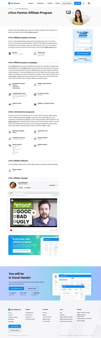 Learn about the eToro Partner Affiliate Program's key details, campaign restrictions, rules, commissions, and more before you join.