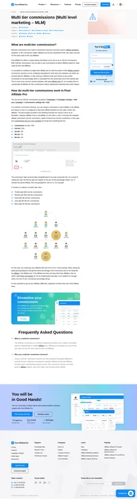 Multi-tier commissions allow you to define commission structures for an unlimited number of tiers. Can be defined separately.