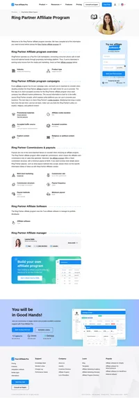 Learn about the Ring Partner Affiliate Program's key details, campaign restrictions, rules, commissions, and more before you join.