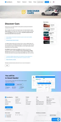 Discover cars has accumulated over 1,300 affiliates generating 750+ commissions per month. Try it out with our 14-day free trial and start collecting benefits.