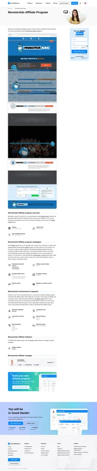 Learn about the MonsterAds Affiliate Program's key details, campaign restrictions, rules, commissions, and more before you join.