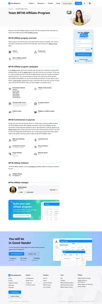 Learn about the Team MIT45 Affiliate Program's key details, campaign restrictions, rules, commissions, and more before you join.