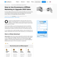 Boost your online sales by implementing an eCommerce affiliate marketing program designed to help you grow while others sell for you.