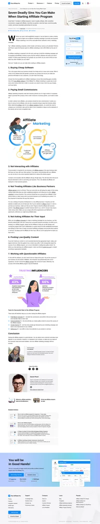 Affiliate marketing is one of the most wide-known methods to start a marketing campaign. However, if it lacks proper planning it can actually ruin your brand.