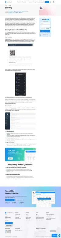 Post Affiliate Pro takes cyber security very seriously. Find out what security measures we use to protect your data from hackers.