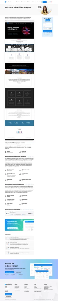 Learn about the Netiquette Ads Affiliate Program's key details, campaign restrictions, rules, commissions, and more before you join.