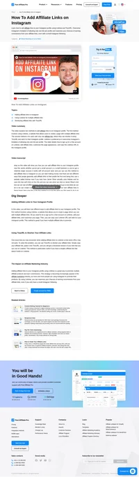 Discover how to effectively add affiliate links to your Instagram profile with our simple guide. Learn to use Linktree for multiple links and TinyURL for single links, maximizing your earning potential on social media. Perfect for influencers, businesses, or anyone looking to monetize their Instagram presence. Watch now and start boosting your affiliate marketing success!