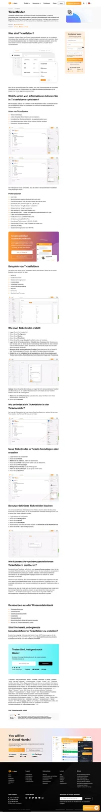 Sammeln Sie mit der Ticketfelder-Funktion von LiveAgent weitere Informationen über die Tickets Ihrer Kunden. Erstellen Sie noch heute eine unbegrenzte Anzahl an benutzerdefinierten Ticketfeldern.
