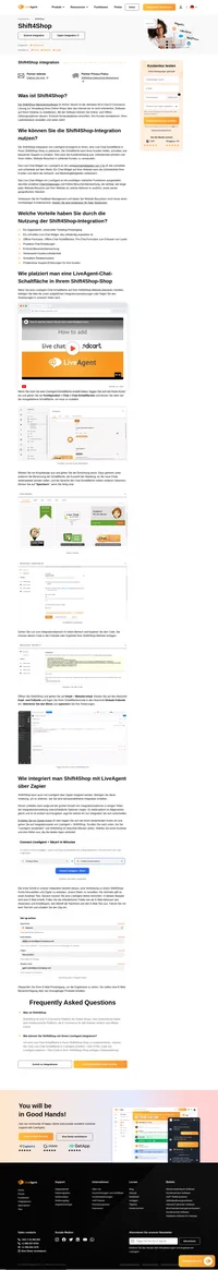 Integrieren Sie den Live-Chat in das Warenkorbsystem von Shift4Shop. Es ist eine großartige E-Commerce-Lösung, mit der Sie Ihr Geschäft über das Internet verwalten können.