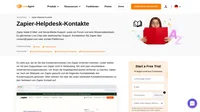 Wie Sie den Kundenservice von Zapier über E-Mail, Live-Chat-Support, Telefon, Soziale-Medien-Support und Selbstbedienungs-Support kontaktieren können.