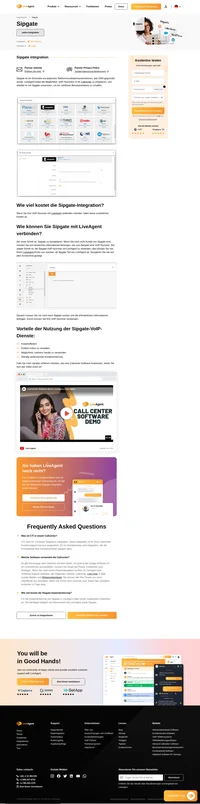 Sipgate ist ein VoIP-Anbieter, der seit 2004 vollständige Telekommunikationsdienste anbietet. Erfahren Sie mehr über die Sipgat-VoIP-Integration auf LiveAgent.