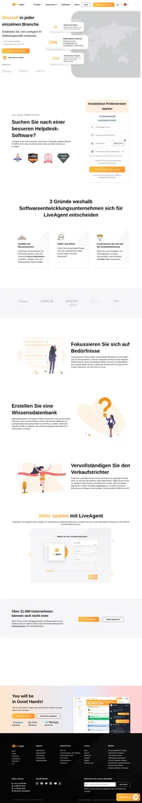 Fragen Sie sich selbst, auf welche Weise LiveAgent eine gute Entscheidung für Softwareentwicklungsunternehmen darstellt? Hier sind drei Gründe, weshalb sie uns wählen.