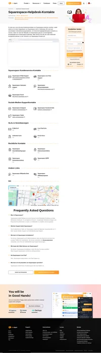 Wie Sie den Kundenservice von Squarespace über E-Mail, Live-Chat-Support, Telefon, Soziale-Medien-Support und Selbstbedienungs-Support kontaktieren können.