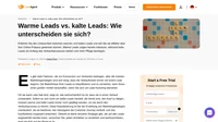 Zeigen Sie die Hauptunterschiede zwischen warmen Leads und kalten Leads auf. Sind Sie neugierig, wie Sie mehr davon aus Ihrer Website herausholen können?
