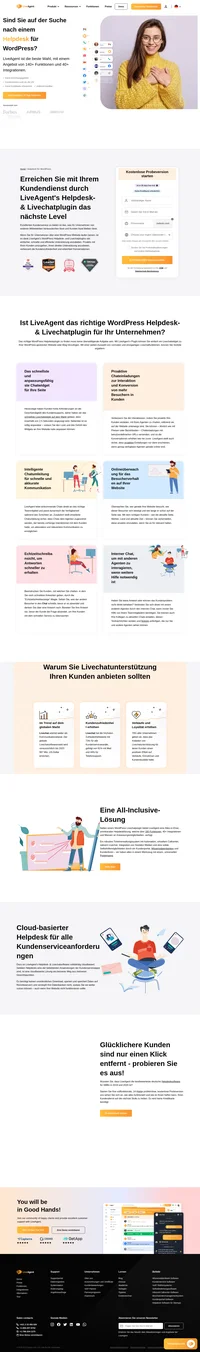 LiveAgent ist einer der führenden deutschen Helpdesks für Ihre Wordpresswebsiten. Vereinen Sie den am besten bewerteten deutschen Helpdesk mit dem beliebtesten CMS.