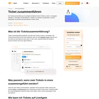 Wenn Sie jemals mehrere Tickets zu demselben Themen erhalten, stellen Sie sicher, dass Sie Tickets zu einem zusammenführen und sparen Sie sich Zeit.