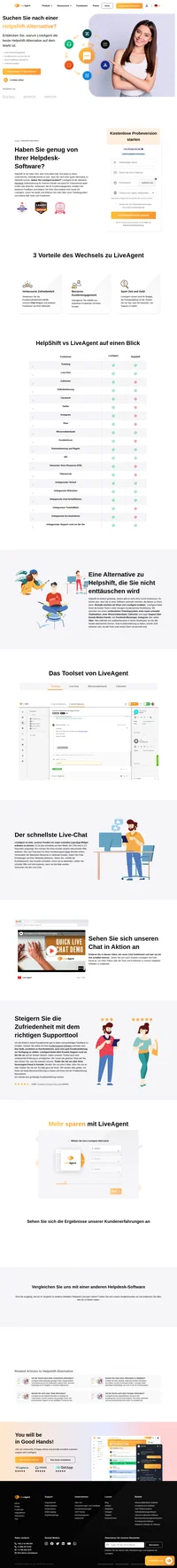 Möchten Sie von Helpshift zu einer anderen Kundenservice-Software wechseln? Sehen Sie sich LiveAgent an, um herauszufinden, ob es das richtige für Sie ist.
