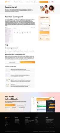 Das Agentenpanel bildet die Taskleiste auf LiveAgent. Hier finden Sie das Dashboard und ein Logo, außerdem können Sie von hier aus Tickets verwalten, bearbeiten und mehr. Es befindet sich auf der linken Seite.