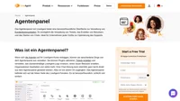 Das Agentenpanel bildet die Taskleiste auf LiveAgent. Hier finden Sie das Dashboard und ein Logo, außerdem können Sie von hier aus Tickets verwalten, bearbeiten und mehr. Es befindet sich auf der linken Seite.