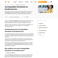 Sie können nie alle Kunden zufriedenstellen, aber mit dieser Anrufqualitäts-Checkliste für den Kundenservice können Sie denjenigen, die ihn am meisten brauchen, hervorragenden Support anbieten.