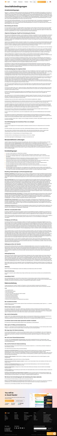 Indem Sie diese Dienstleistungsbedingungen akzeptieren, oder auf die Dienste oder die Seite zugreifen oder sie verwenden, bestätigen Sie, dass Sie diese Dienstleistungsbedingungen gelesen und verstanden haben, sowie zustimmen, von ihnen gebunden zu sein.