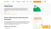 Werden Sie persönlicher mit Videoanrufen. Es funktioniert genau wie eine normale Videokonferenzsoftware. Chatten Sie jetzt und rufen Sie Ihre Kunden an.