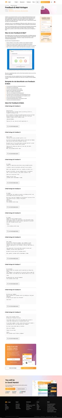 Fordern Sie Kunden-Feedback wie ein Profi mit den Feedback-E-Mail-Vorlagen von LiveAgent an. Unsere 9 einzigartigen Vorlagen sind sofort einsatzbereit.