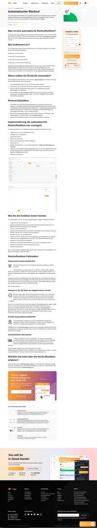 Regen Sie Ihre Kunden an, automatische Rückrufe anzufordern und verbessern Sie Ihre Supporterfahrung mit Ihrem virtuellen Callcenter/Helpdesk für mehrere Kanäle.