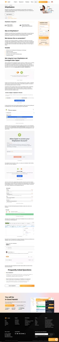 Die ShipStation-Integration ermöglicht Ihnen Ihre E-Commerce-Bestellungen / -Sendungen von LiveAgent zu verwalten. Integrieren Sie es einfach über Zapier und profitieren Sie.