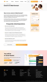 Eine externe E-Mail-Domain ist eine E-Mail-Adresse, welche mit dem Unternehmen, für das Sie arbeiten, verbunden ist.