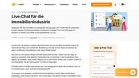 Live-Chat-Software, die Angestellten in der Immobilienindustrie hilft, den Kundenservice zu verbessern, Leads zu generieren und die Konversionsraten zu fördern.