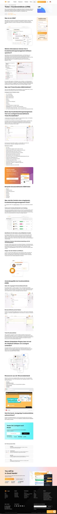 Speichern Sie in Ihren Tickets, Kundendaten und Informationen mit Ticket/Kundeneinblicke (CRM). Auf diese Weise können Sie immer vorbereitet und kompetent sein.