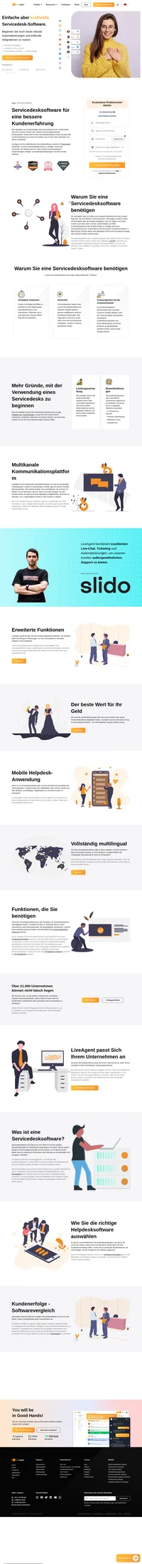 LiveAgent ist eine vollfunktionale Servicedesksoftware, welche ein Ticketingsystem verwendet, um alle Servicedeskprozesse zu kombinieren.