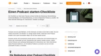 Möchten Sie sich in die Welt der Podcasts begeben? Sehen Sie sich unsere Checkliste für Podcasts an, die Ihnen zu Beginn eine Hilfe sein wird.