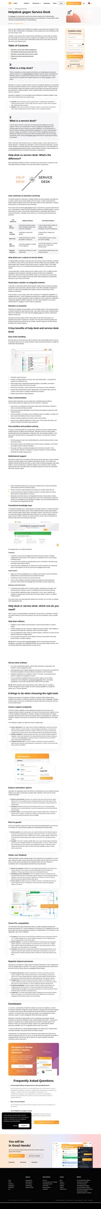 Kennen Sie den Unterschied zwischen Helpdesk und Service Desk? Finden Sie die Definition der einzelnen heraus und erfahren Sie, warum sie nicht gleich sind.